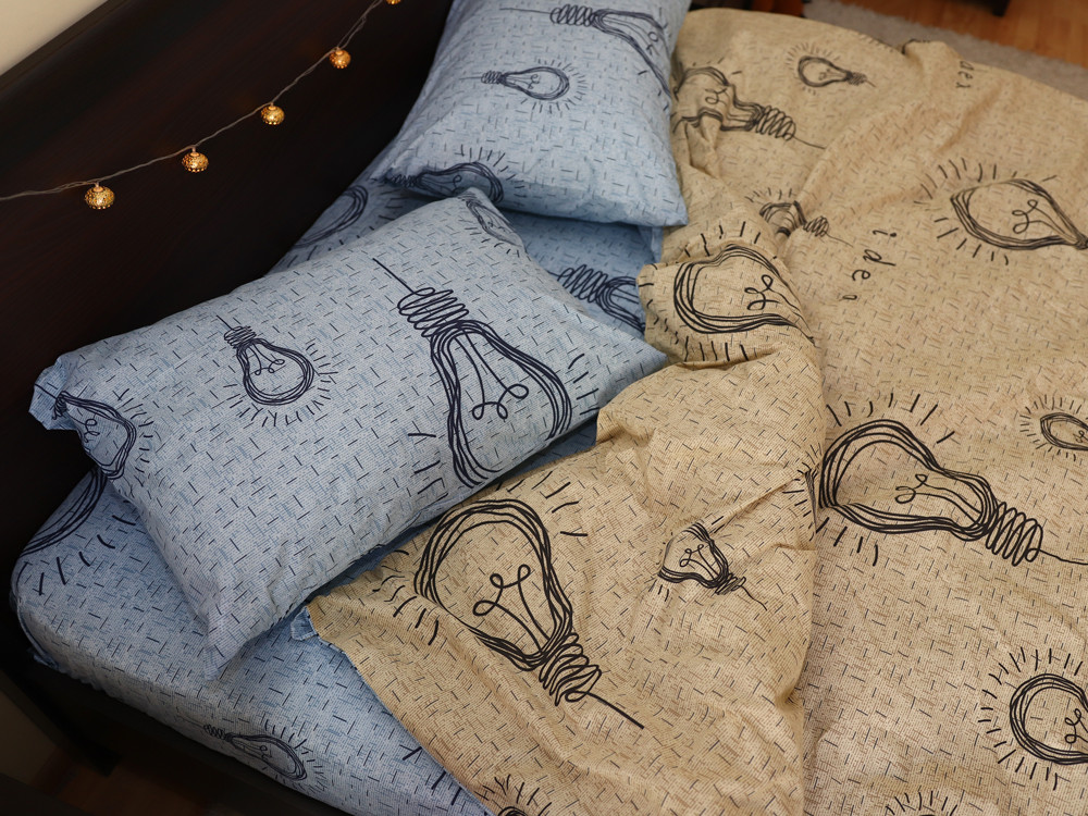 Сімейний набір постільної білизни із Бязі "Gold" №154214AB Черешенка™