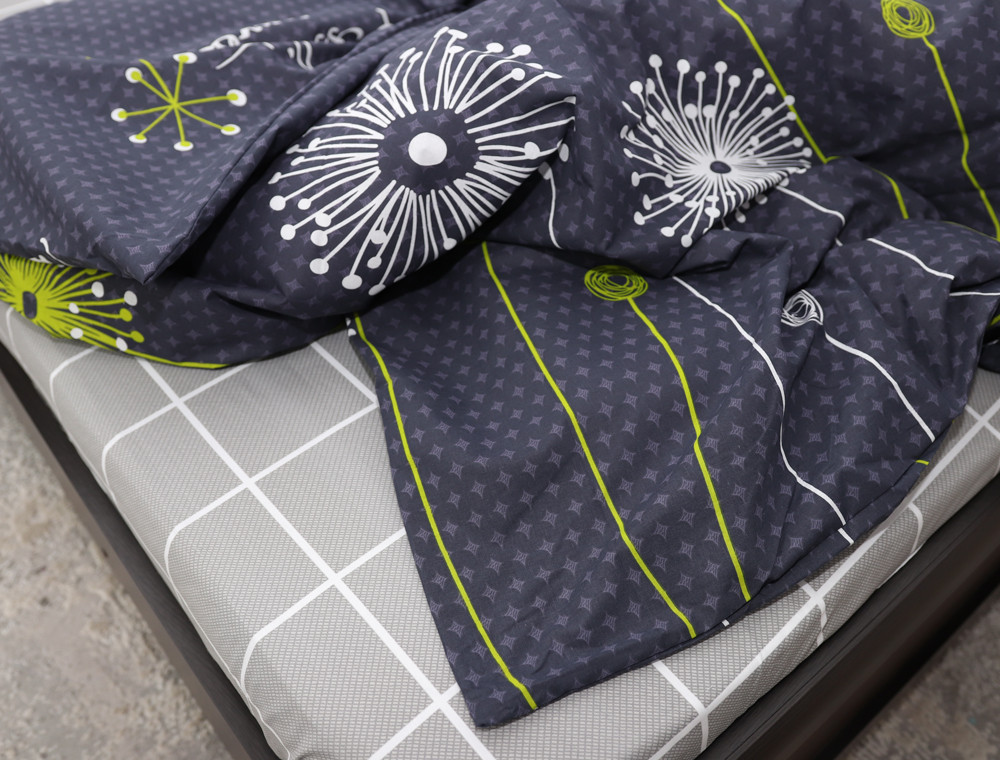 Полуторний набір постільної білизни 150*220 із Бязі "Gold" №15525AB Черешенка™