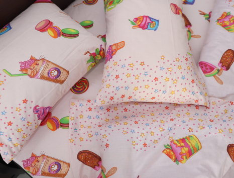 Семейный набор хлопкового постельного белья из Бязи "Gold" №154718 Черешенка™