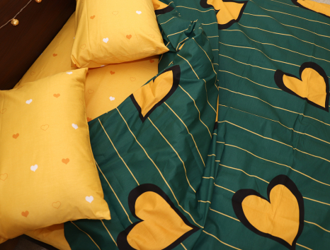 Сімейний набір постільної білизни із Сатину №017AB Черешенка™