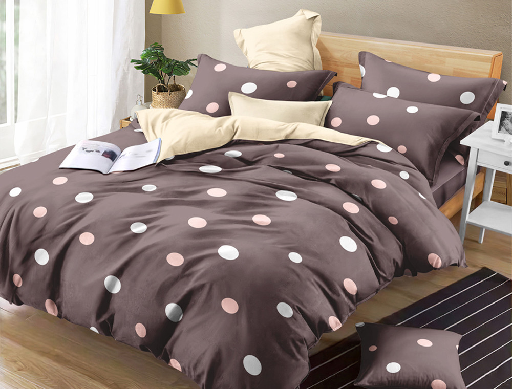 Евро макси набор постельного белья 200*220 из Сатина №1744 Черешенка™