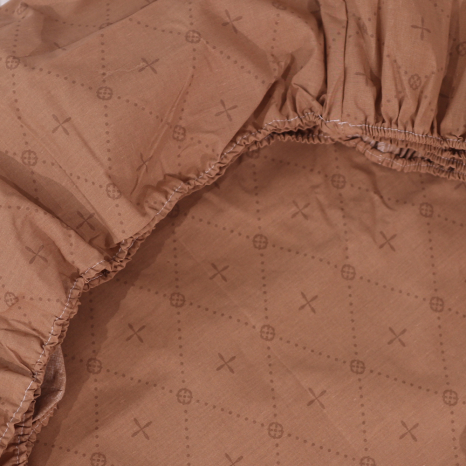 Простынь на резинке (160*200*25) коричневого цвета №663308