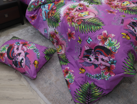 Полуторний набір постільної білизни 150*220 із Бязі "Gold" №1613062 Черешенка™