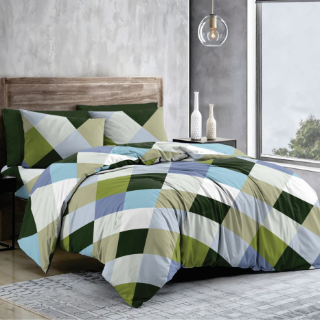 Ткань для постельного белья Бязь "Gold" Lux GL12360green