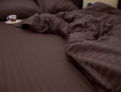 Двоспальний набір постільної білизни 180*220 зі Страйп Сатину №501420 Черешенка™