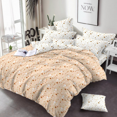 Двоспальний набір постільної білизни 180*220 із Бязі "Gold" №155026AB Черешенка™