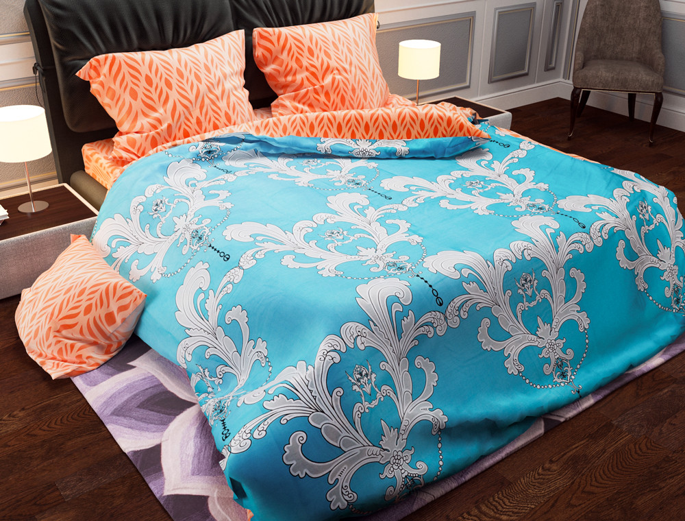 Євро-максі набір постільної білизни 200*220 із Бязі "Gold" №151589AB Черешенка™