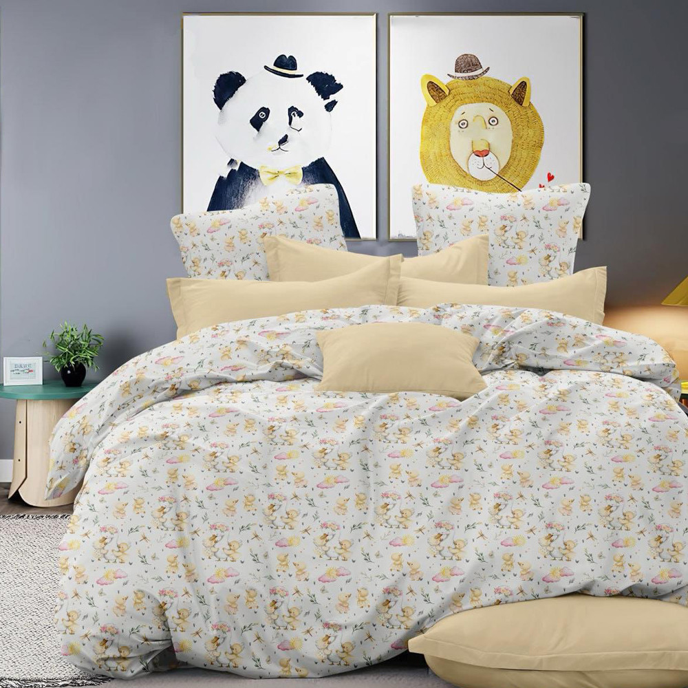 Ткань для постельного белья Бязь "Gold" Lux детская GL17610grey