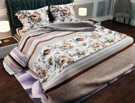 Ткань для постельного белья Бязь "Gold" Lux GL3070brown