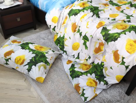 Полуторний набір постільної білизни 150*220 із Бязі "Gold" №153611 Черешенка™