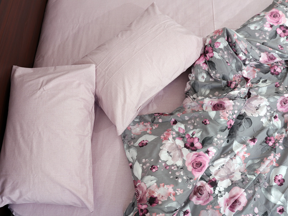 Євро-максі набір постільної білизни 200*220 із Сатину №44339AB Черешенка™