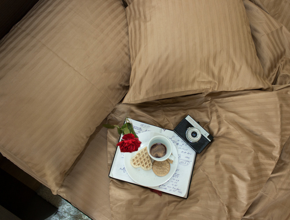 Двоспальний набір постільної білизни 180*220 зі Страйп Сатину №50444 Черешенка™