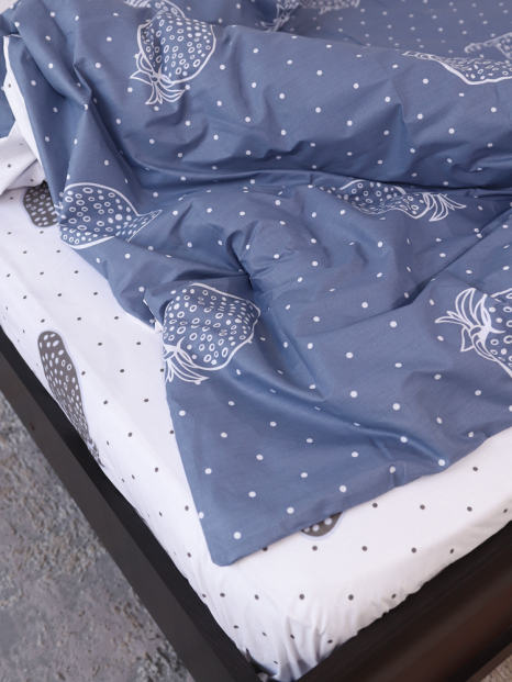 Двоспальний набір постільної білизни 180*220 із Бязі "Gold" №154620AB Черешенка™