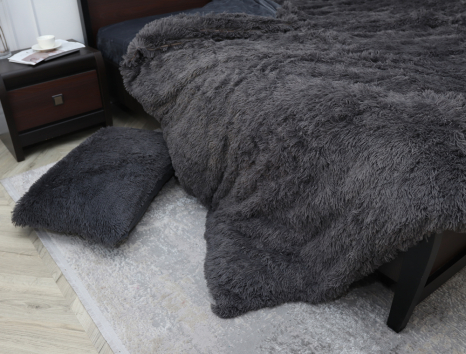 Евро-макси набор постельного белья 200*230 Плюш Травка №EL-06 Черешенка™