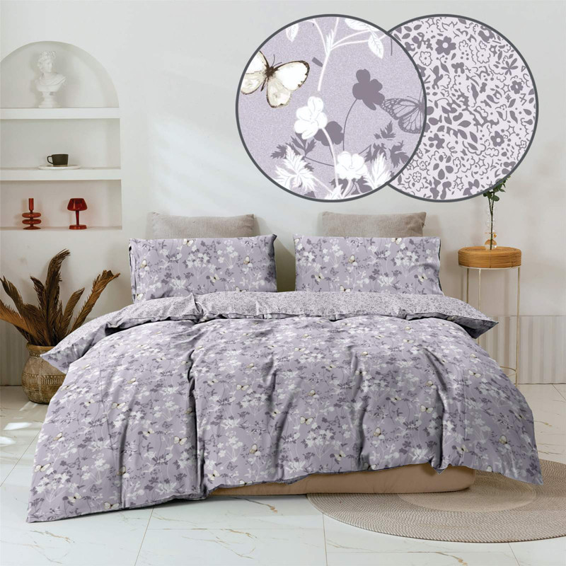 Ткань для постельного белья Бязь "Gold" Lux GL1881purple (A+B) - (50м+50м)