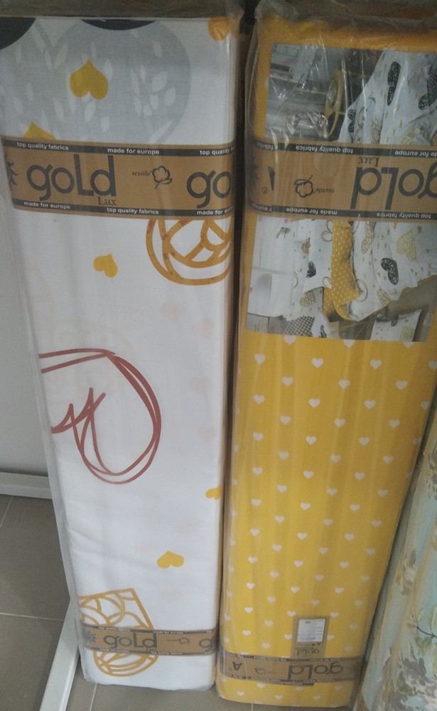 Ткань для постельного белья Бязь "Gold" Lux "История о любви GL1537 (A+B) - (50м+50м)