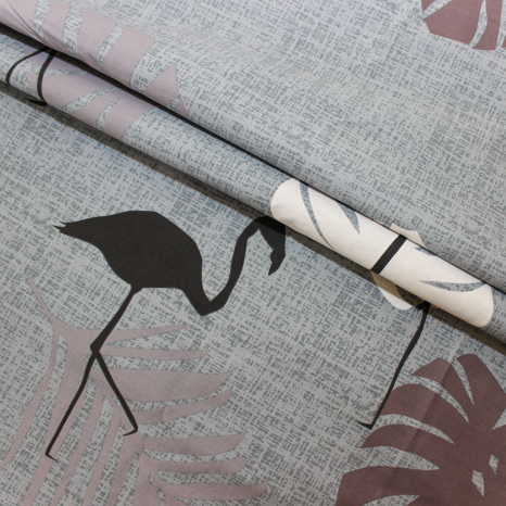 Тканина для постільної білизни Бязь "Gold" Lux "Фламінго" GL4151 (A+B) - (50м+50м)