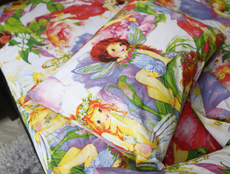 Полуторний набір постільної білизни 150*220 із Бязі "Gold" №164616 Черешенка™