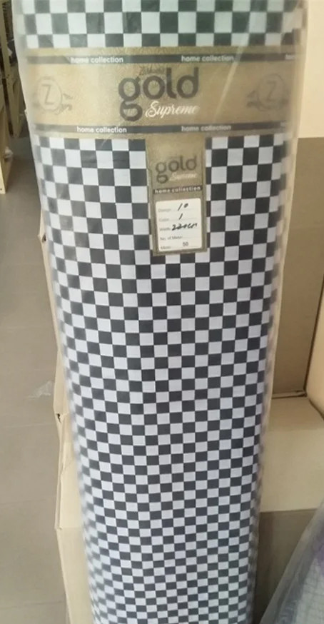 Ткань для постельного белья Бязь "Gold" Lux "Клетка (чёрно-белая, мелкая)"GL1144