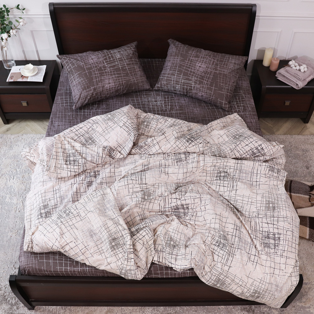 Євро-максі набір постільної білизни 200*220 із Бязі "Gold" №157867AB Черешенка™