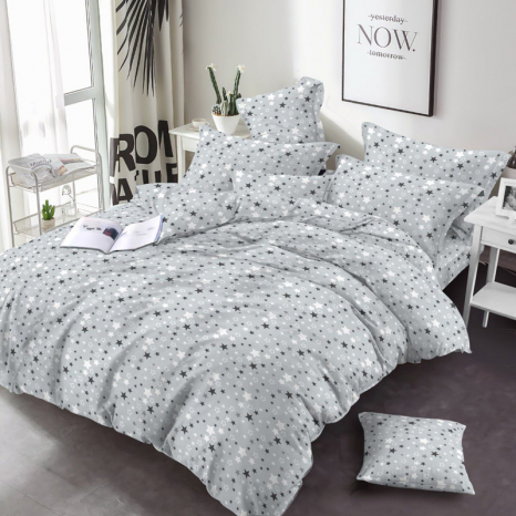 Ткань для постельного белья Бязь "Gold" Lux GL1055grey