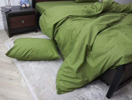 Сімейний набір однотонної постільної білизни із Бязі "Gold" №155528 Черешенка™