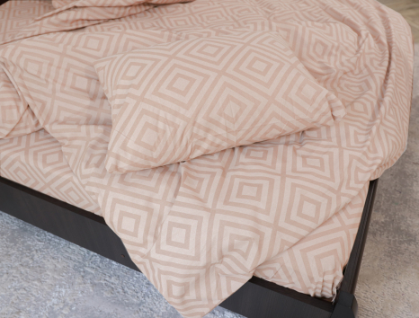 Сімейний набір постільної білизни з ромбами із Бязі "Gold" №1581181 Черешенька™