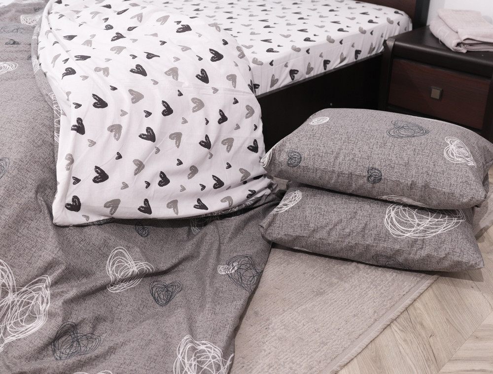 Двуспальный набор постельного белья 180*220 из Бязи "Gold" №158406AB Черешенка™