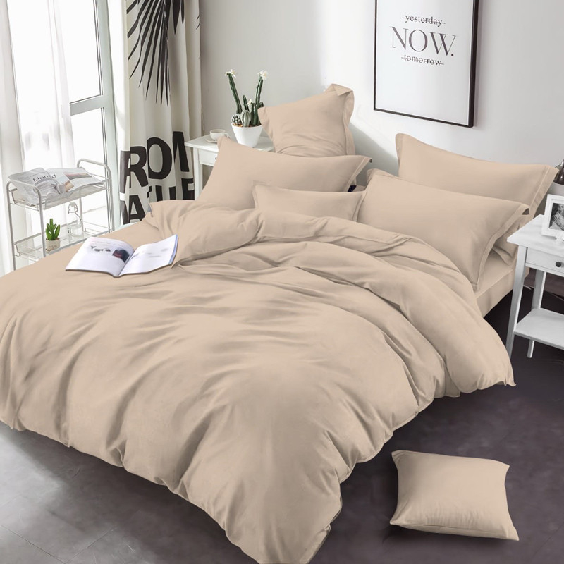 Тканина для постільної білизни Бязь "Gold" Lux однотонна GLTON91Beige (50м)