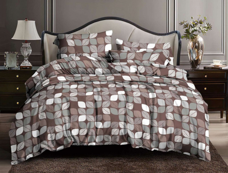 Євро набір постільної білизни 200*220 із полікотону №201037 Черешенька™