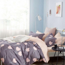 Полуторний набір постільної білизни 150*220 із Бязі "Gold" №151504AB Черешенка™