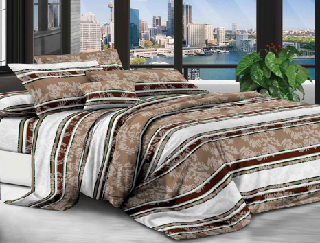 Євро набір постільної білизни 200*220 із полікотону №207819 Черешенька™