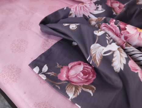 Евро макси набор постельного белья 200*220 из Сатина №107AB Черешенка™