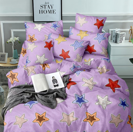 Ткань для постельного белья Бязь "Gold" Lux GL1003violet