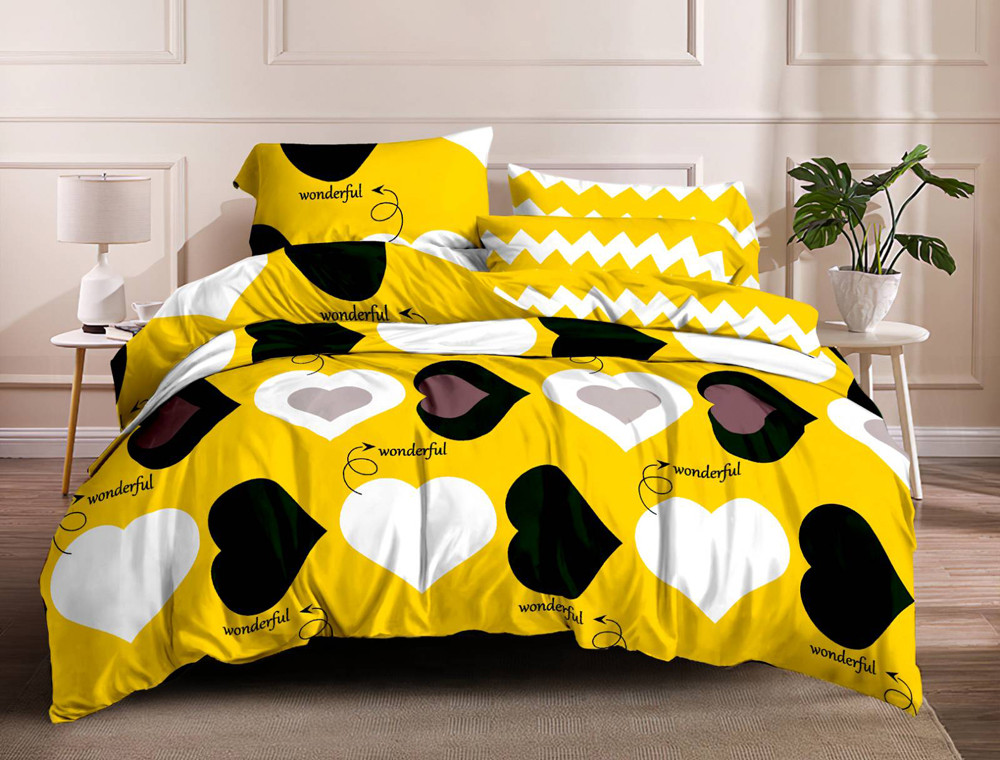 Сімейний набір постільної білизни із Сатину №1559AB Черешенка™