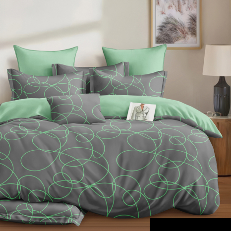 Євро-максі набір постільної білизни 200*220 із Бязі "Gold" з простирадлом на резинці №145149 Черешенка™