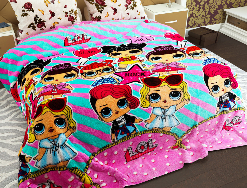 Полуторний флісовий плед №33643