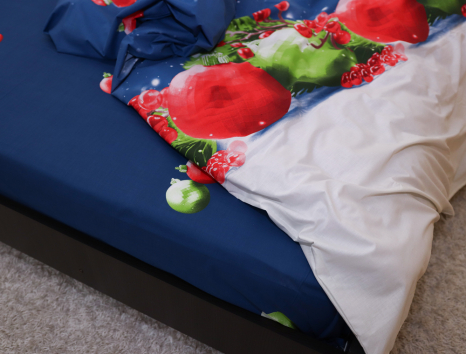 Двоспальний набір постільної білизни 180*220 із Ранфорсу №18847AB Черешенка™