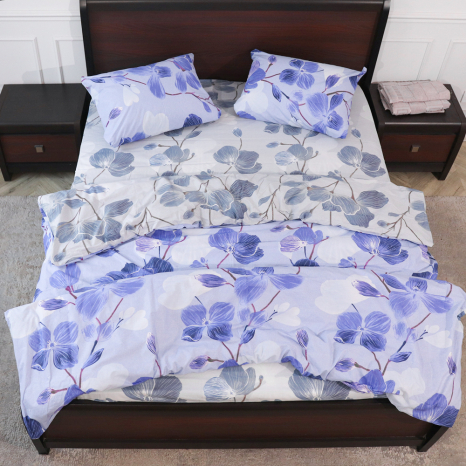 Двуспальный набор постельного белья 180*220 из Бязи "Gold" №15979АВ Черешенка™