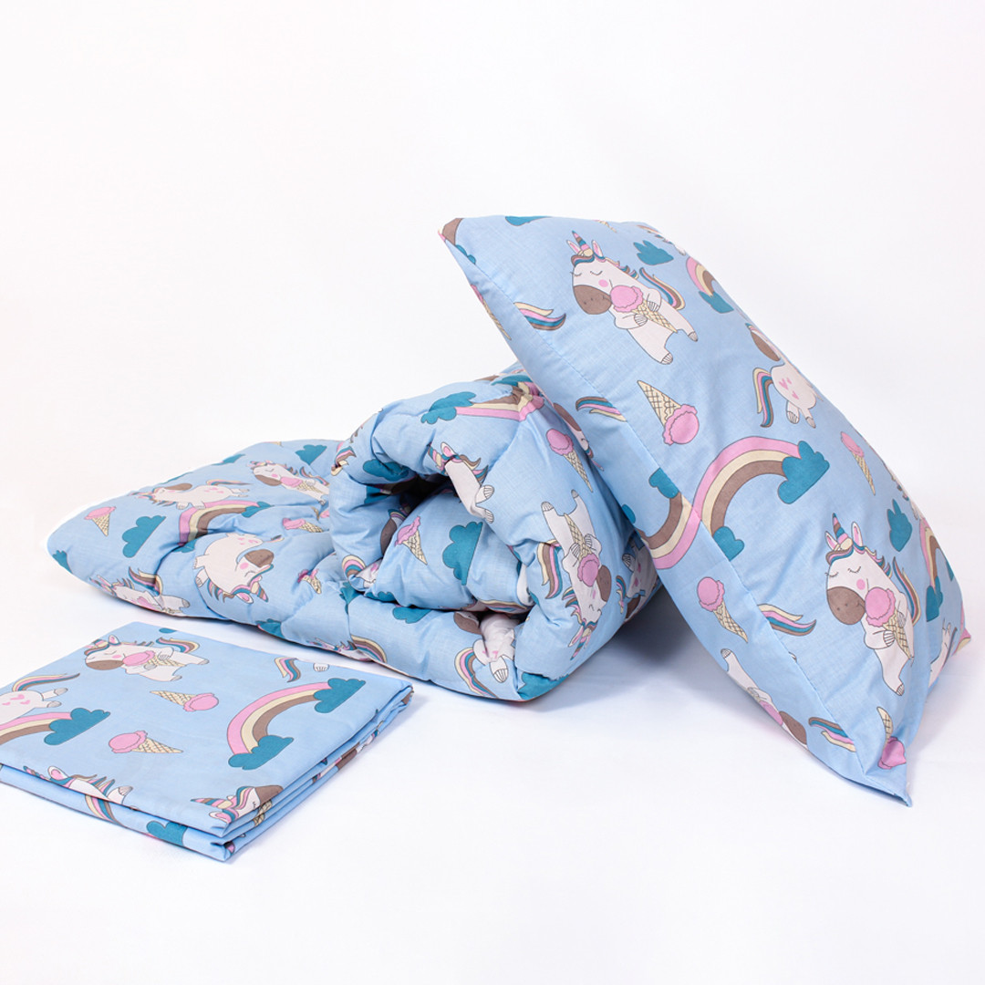 Комплект постільної білизни в ліжечко (з ковдрою та подушкою) №9009