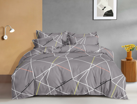 Полуторний набір постільної білизни 150*220 із Сатину №44211 Черешенка™