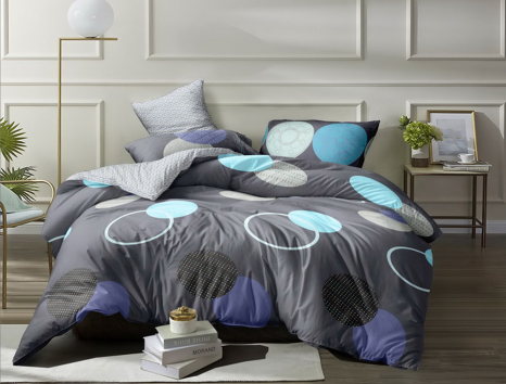 Семейный набор хлопкового постельного белья из Бязи "Gold" с простынью на резинке №144493AB Черешенка™