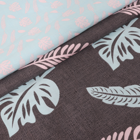 Ткань для постельного белья Бязь "Gold" Lux "Знакомьтесь, кусочек природы" GL1655 (A+B) - (50м+50м)