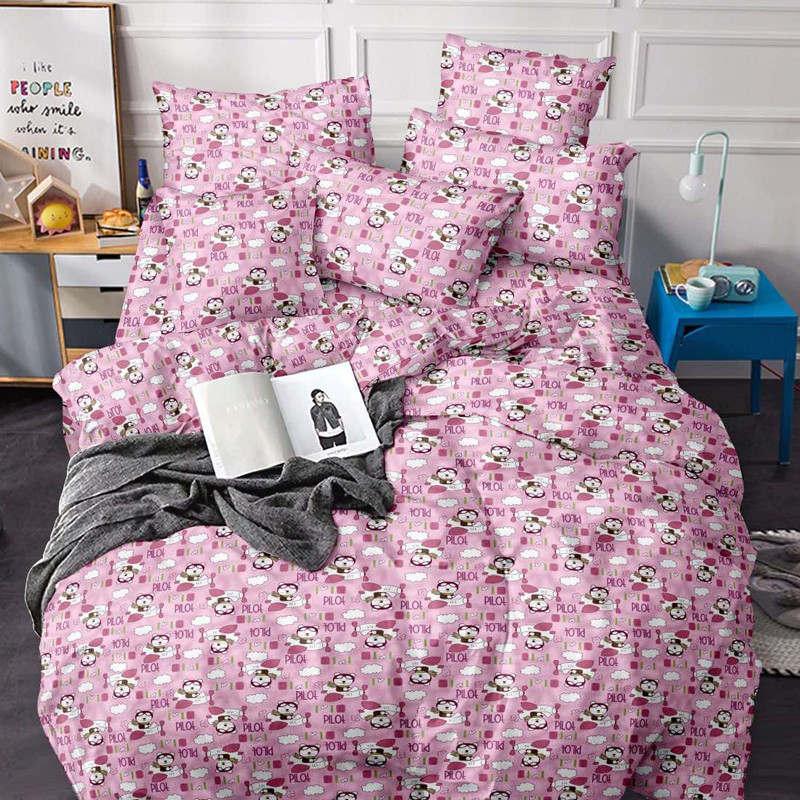 Тканина для постільної білизни Бязь "Gold" Lux дитяча GLB315pink