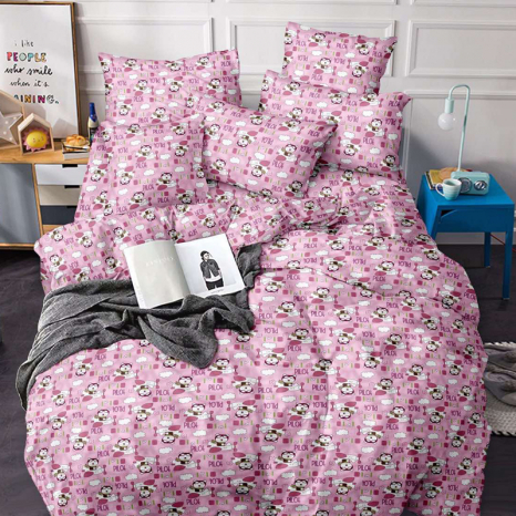 Тканина для постільної білизни Бязь "Gold" Lux дитяча GLB315pink