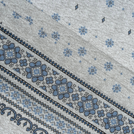 Тканина для постільної білизни Бязь "Gold" "Красива вишивка" GLL13290blue