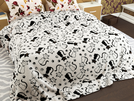 Двуспальный флисовый плед №33818