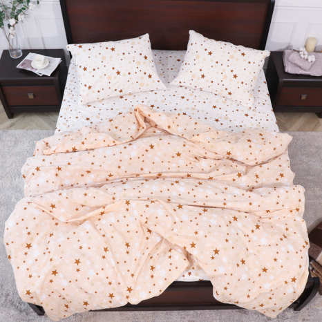 Сімейний набір постільної білизни із Бязі "Gold" №155026AB Черешенка™