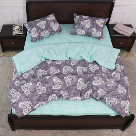 Двуспальный набор постельного белья 180*220 из Бязи "Gold" №151978AB Черешенка™