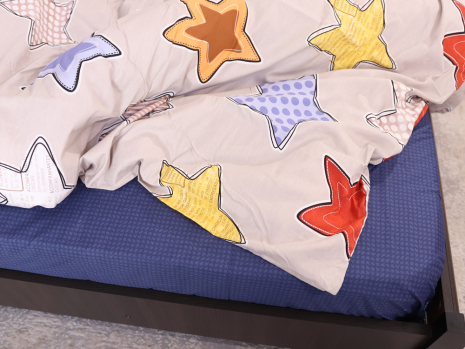 Полуторный набор постельного белья 150*220 из Сатина №064AB Черешенка™